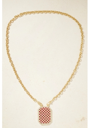 Marie Lichtenberg - Check Scapular 18-karat Gold, Ruby And Diamond Necklace - One size