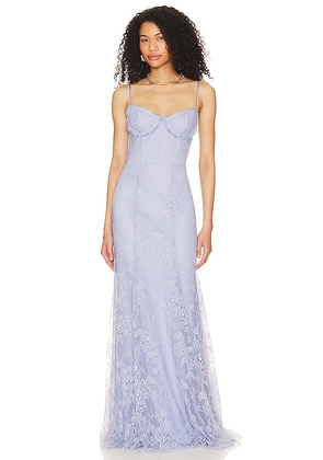 Katie May Jasmine Gown in Lavender. Size L, S, XS.