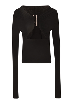 Rick Owens Cut-Out Detail Long-Sleeved Top