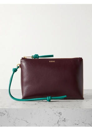 Loewe - T-knot Leather Pouch - Burgundy - One size