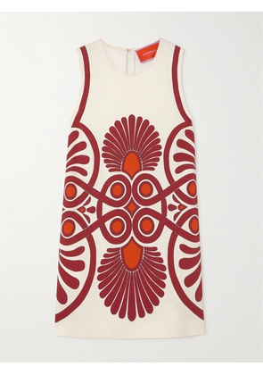 La DoubleJ - Printed Stretch-crepe Tunic - Red - x small,small,medium,large,x large
