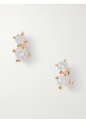 STONE AND STRAND - Buddy 14-karat Gold Diamond Stud Earrings - One size