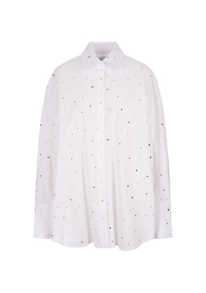 Giuseppe Di Morabito White Over Fit Shirt With All-Over Stass