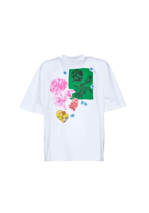 Marni Floral Printed Crewneck T-Shirt