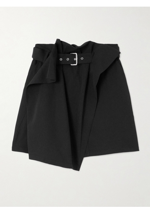 JW Anderson - Belted Paneled Wool-twill Mini Skirt - Black - UK 4,UK 6,UK 8,UK 10,UK 12,UK 14