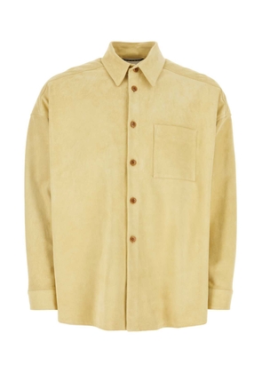 Marni Pastel Yellow Suede Shirt