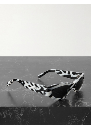 CELINE Eyewear - Monochroms Cat-eye Zebra-print Acetate Sunglasses - Black - One size