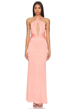 Mother of All Marla Dress in Peach. Size L, M, XL, XS.