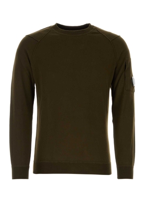 C.p. Company Dark Green Cotton Sweater