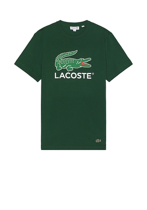 Lacoste Regular Fit Tee in Green. Size L, XL/1X.