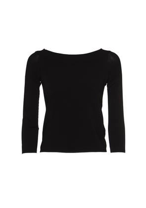 Roberto Collina Wide Neck Long-Sleeved Plain Sweater