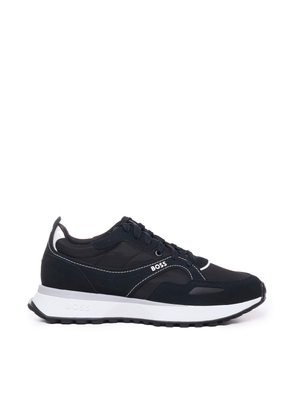 Hugo Boss Leather Sneakers With Logo