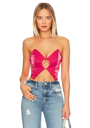 superdown Clara Cut Out Top in Pink. Size XL, XS.