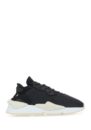 Black Leather And Fabric Y-3 Kaiwa Sneakers
