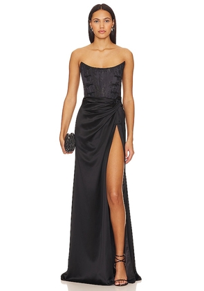 SAU LEE Julia Gown in Black. Size 2, 4, 6, 8.