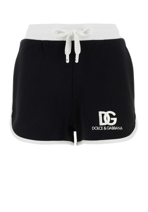 Dolce & Gabbana Black Cotton Blend Shorts