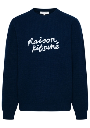 Maison Kitsuné Blue Wool Sweater