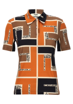 Fendi Maxi Ff Puzzle Polo Shirt