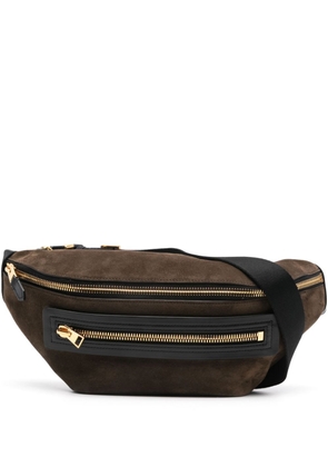 Tom Ford Suede And Smooth Calf Leather Buckley Belt Bag