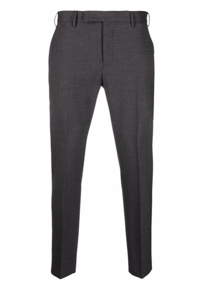 PT Torino pressed-crease charm-detail tailored trousers - Grey