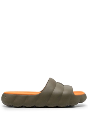 Moncler Lilo faux-quilted slides - Green