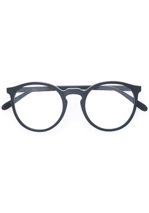 Lesca round frame glasses - Black