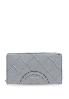 Tory Burch logo embossed leather wallet - Grey