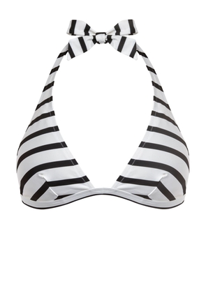 Vilebrequin striped bikini top - White