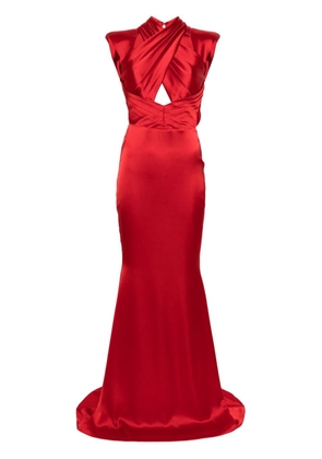 CRISTALLINI Serenity satin maxi dress - Red