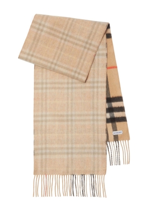 Burberry reversible check cashmere scarf - Neutrals