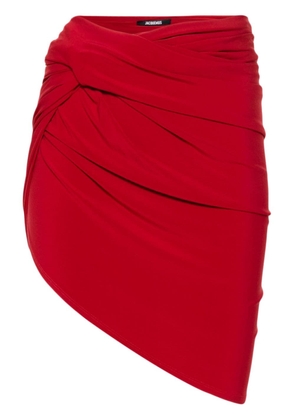 Jacquemus La Mini Jupe Drapeado skirt - Red