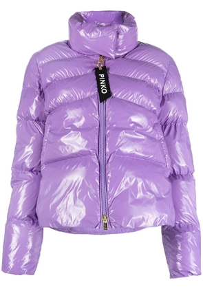 PINKO quilted zipped puffer jacket - Purple
