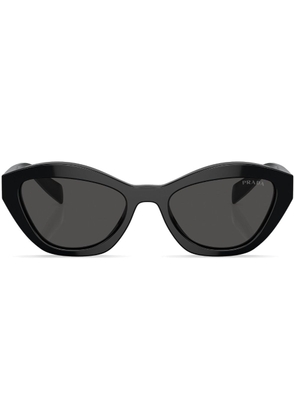Prada Eyewear logo-lettering cat-eye sunglasses - Black