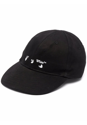 Off-White embroidered logo baseball cap - Black