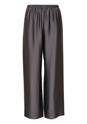 Peter Cohen high-waisted silk trousers - Grey