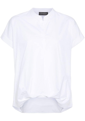 Lorena Antoniazzi gathered poplin blouse - White