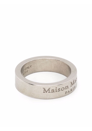 Maison Margiela logo-engraved ring - Silver