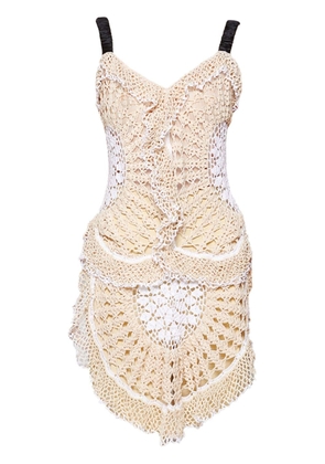diotima sweetheart crochet-knit minidress - Neutrals