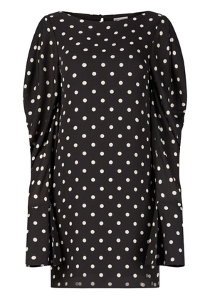 Nina Ricci polka-dot print shift dress - Black