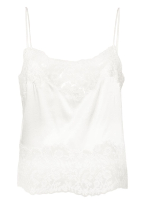 Ermanno Scervino corded-lace silk top - White