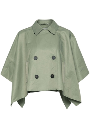 Peserico double-breasted poplin cape - Green