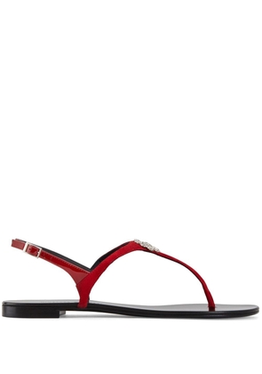 Giuseppe Zanotti Four Leaf leather sandals - Red