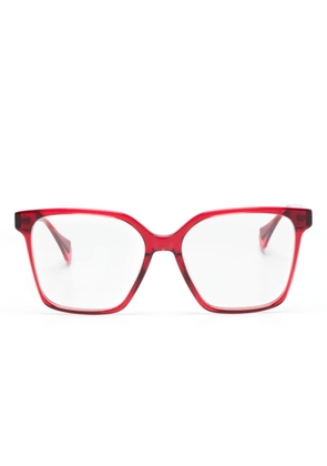 GIGI STUDIOS Tender square-frame glasses - Red
