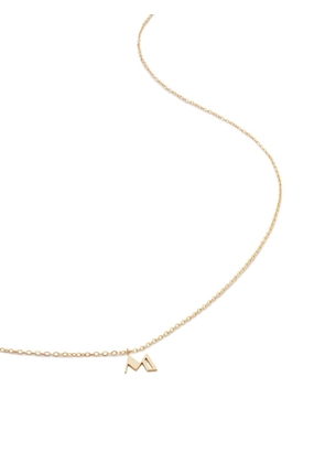 Monica Vinader 14kt yellow gold small Initial M necklace