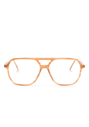 GIGI STUDIOS Vermont aviator-frame glasses - Brown