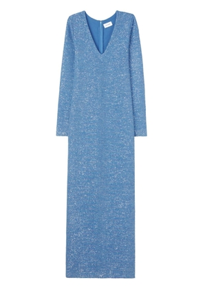 St. John sequin-design maxi dress - Blue