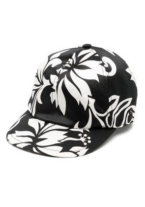 sacai floral-print cap - Black