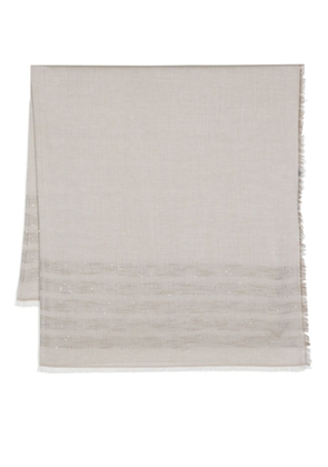 Peserico sequin-embellished scarf - Neutrals