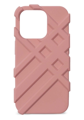Burberry check iPhone 15 Pro case - Pink