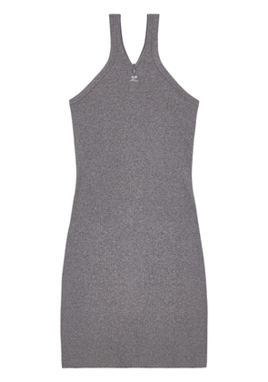 Courrèges criss-cross 90's mini dress - Grey